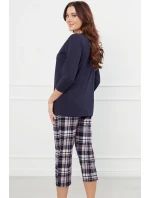 Italská móda Dona r.3/4 sp.3/4 barva:tmavě modrá/potisk Italská móda Dona r.3/4 sp.3/4 barva:tmavě modrá/potisk