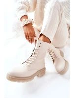 Kotníkové Ploché Workery Boty Béžové Rozelle Kotníkové Ploché Workery Boty Béžové Rozelle