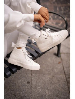 Zateplené Dámské Tenisky Se Švy Bílé Big Star OO274A479