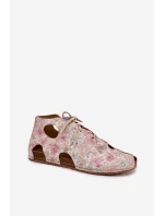 Vzorované Kožené Boty model 21697469 Béžové - Maciejka