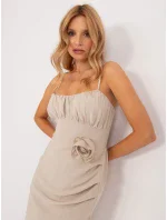 Sukienka DHJ SK model 19926570 jasny beżowy - FPrice