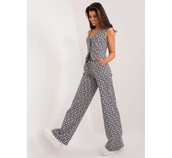 Spodnie LK SP model 19525797 szaro czarny - FPrice Spodnie LK SP model 19525797 szaro czarny - FPrice