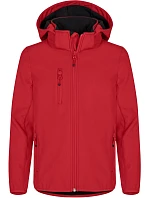 Classic Softshell Jkt Jr Dětská 3vrstvá softshellová bunda s kapucí model 22471108 red - Clique