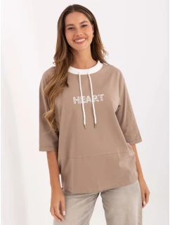 Bluzka RV BZ model 21406714 ciemny bezowy - FPrice