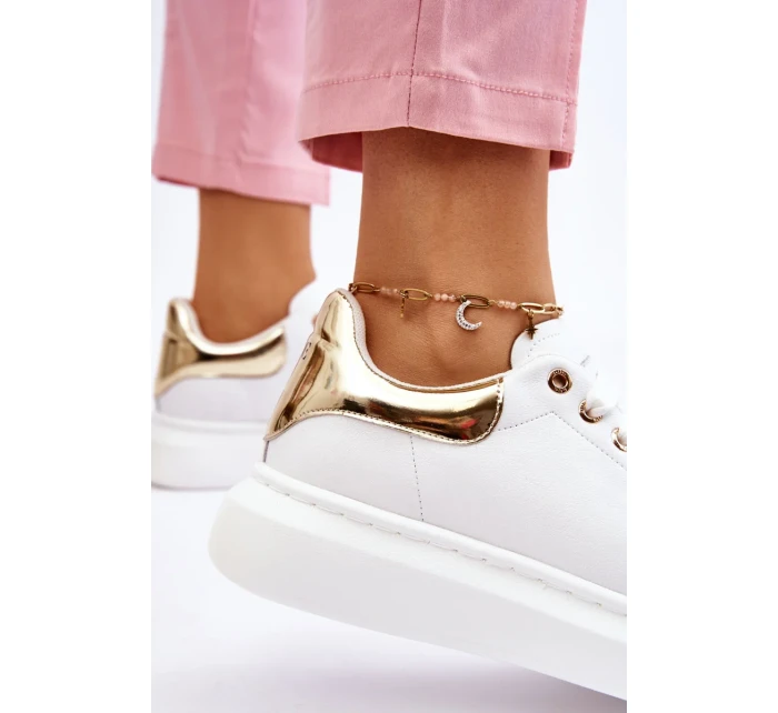 Dámská sportovní obuv GOE LL2N4011 Bílá a zlatá Dámská sportovní obuv GOE LL2N4011 Bílá a zlatá