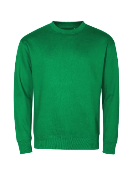 Crew mikina unisex středně zelená