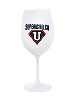 SUPERUČITELKA (ZNAK) - bílá sklenice na víno 350 ml SUPERUČITELKA (ZNAK) - bílá sklenice na víno 350 ml