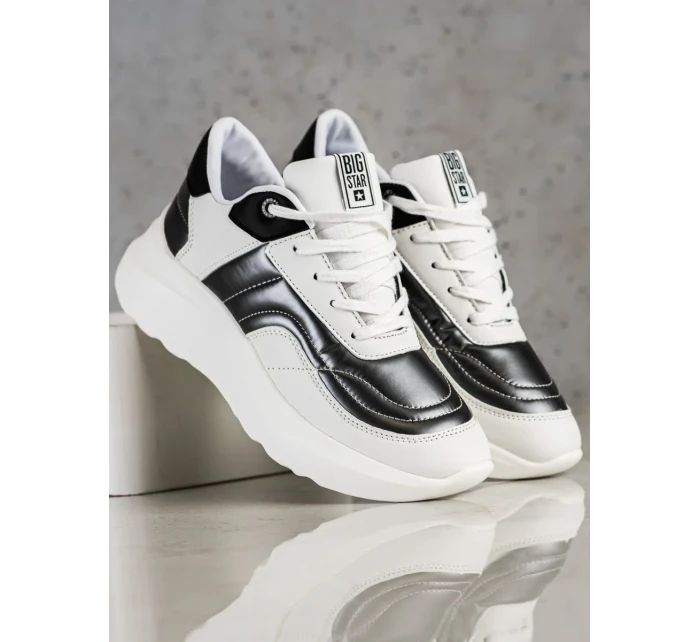 Trendy  tenisky dámské bílé bez podpatku