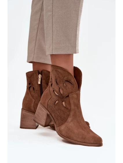 Boty na podpatku model 222964 Step in style Boty na podpatku model 222964 Step in style