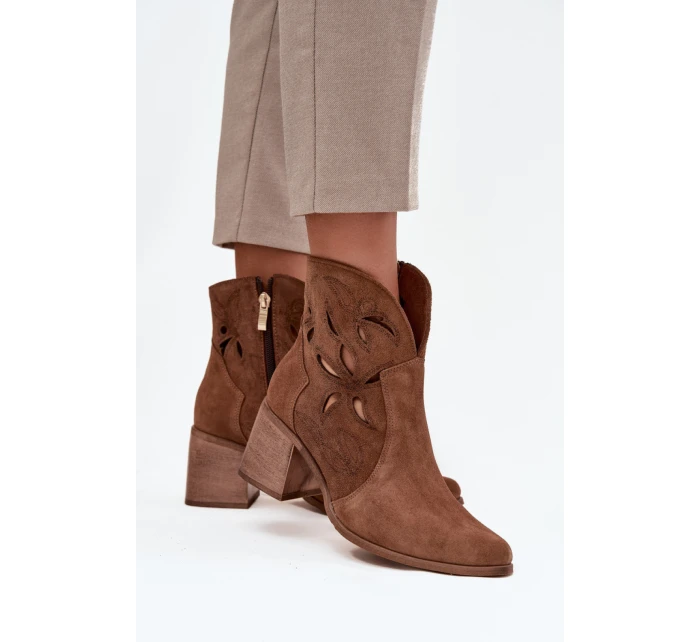 Boty na podpatku model 222964 Step in style Boty na podpatku model 222964 Step in style