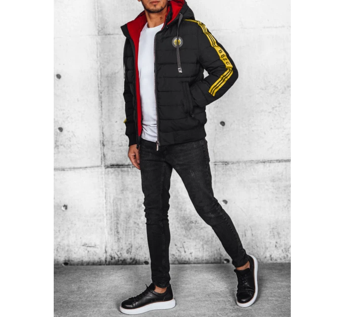 Pánská prošívaná bunda černá FashionStreet TX4649