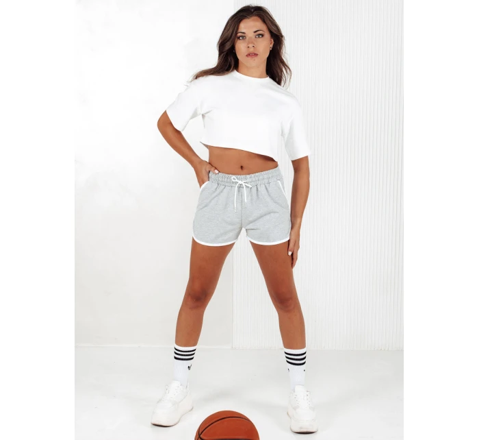 Dámské teplákové kraťasy TOP SPORT light grey FashionStreet SY0406