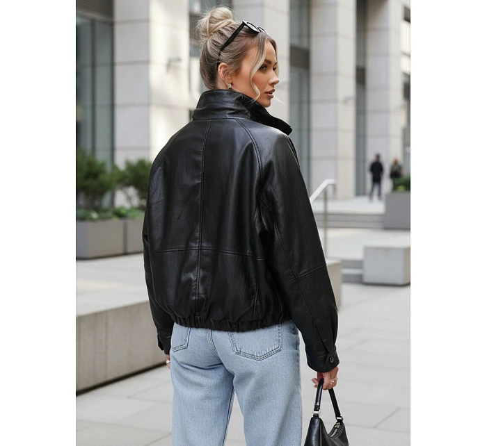 Kurtka damska skórzana oversize czarna model 22084540 - FashionStreet