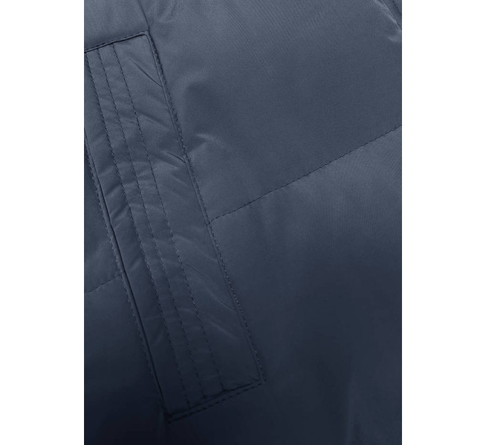 Tmavě modrá hrubší dámská vesta (23-008)