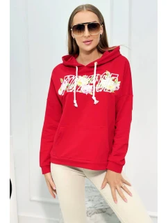 Mikina s nápisem Voyage červený