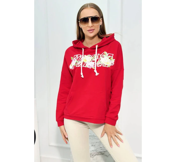 Mikina s nápisem Voyage červený