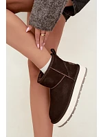 Dámské zimní boty z přírodního semiše s podšívkou Big Star Hnědé model 22539781 - Big Star Shoes Dámské zimní boty z přírodního semiše s podšívkou Big Star Hnědé model 22539781 - Big Star Shoes