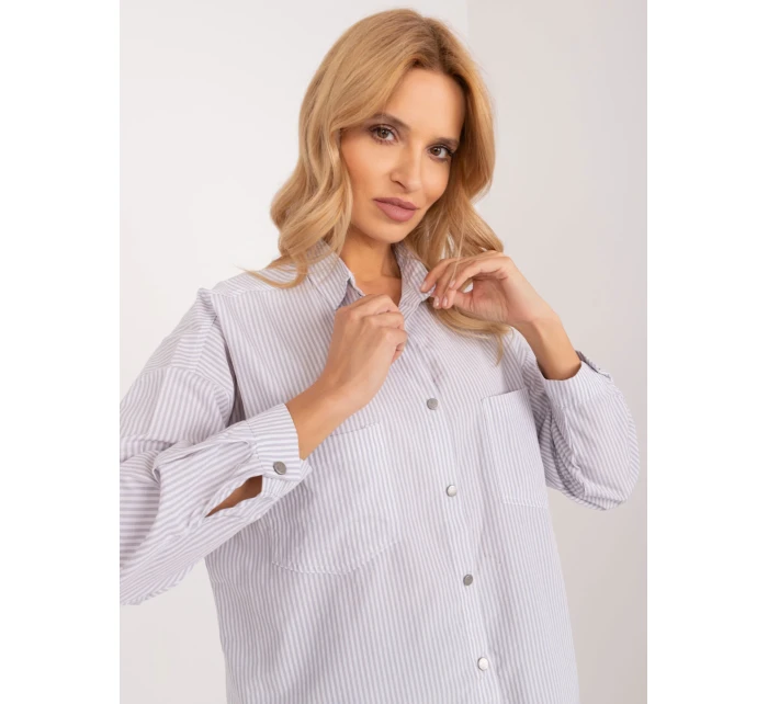 Košile BP KS 1012.25 bílá šedá