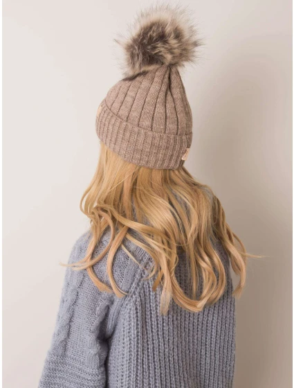 Czapka JK CZ model 18965244 ciemny bezowy - FPrice