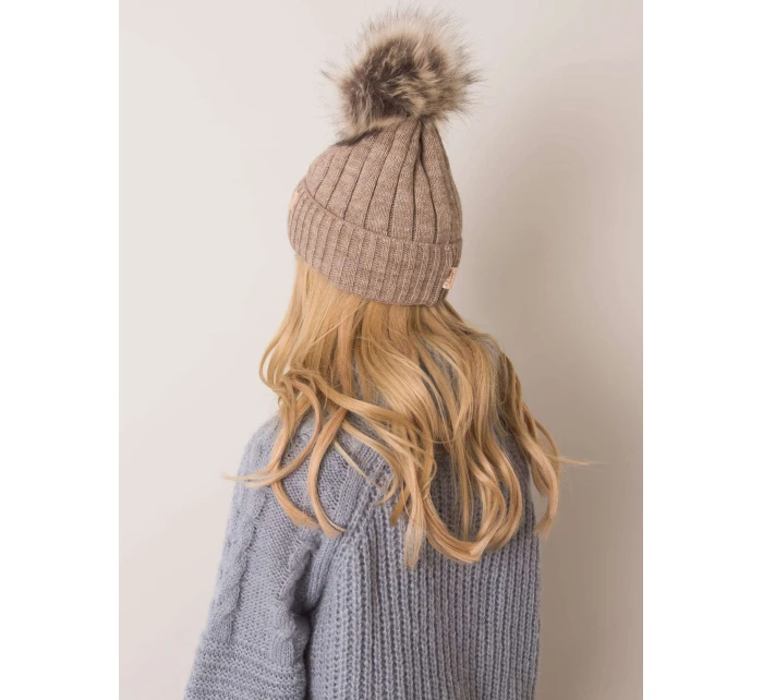 Czapka JK CZ model 18965244 ciemny bezowy - FPrice