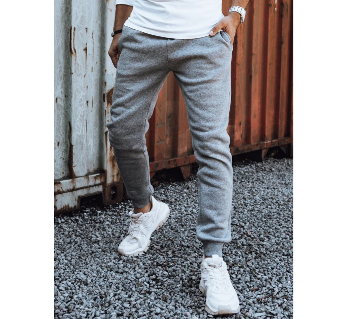 Světle šedé pánské kalhoty FashionStreet UX4430