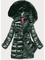 Tmavě zelená dámská vypasovaná zimní bunda model 21246886 - LHD