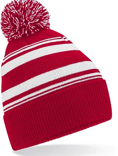B Pletená čepice s pruhy 53. classic red/white model 22433348 - Beechfield