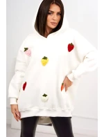 Zateplená mikina s model 19049176 motivem ecru - K-Fashion Zateplená mikina s model 19049176 motivem ecru - K-Fashion