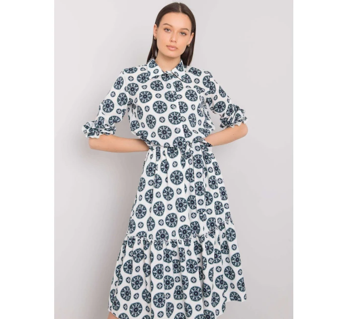 Šaty LK SK 508525.17 bílé a zelené