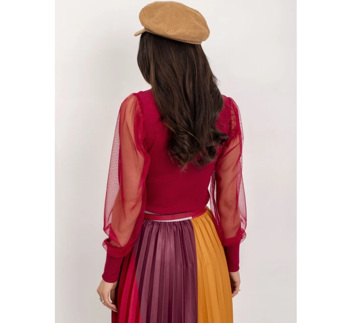 Bluzka RV BZ model 21858896 bordowy - FPrice Bluzka RV BZ model 21858896 bordowy - FPrice