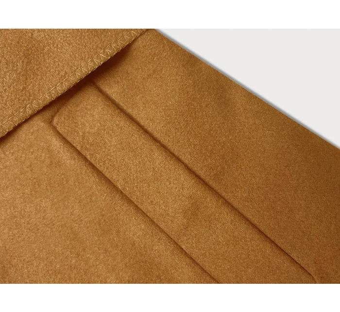 Minimalistický krátký dámský kabát v hořčicové barvě (758ART) Minimalistický krátký dámský kabát v hořčicové barvě (758ART)