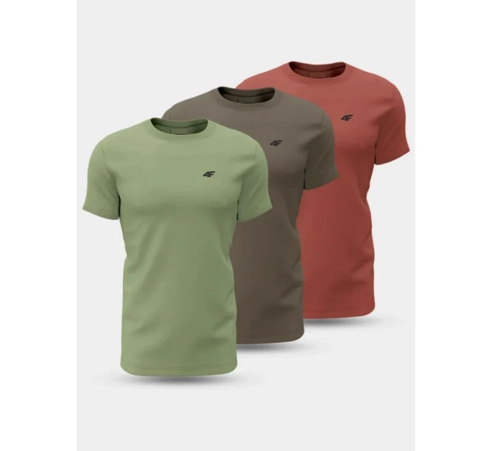 Trička 4F M 4FWSS24TTSHM1896-91S 3PAK pánské