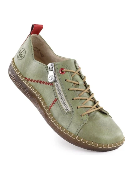 Dámské pohodlné zelené polobotky Rieker N2401-54