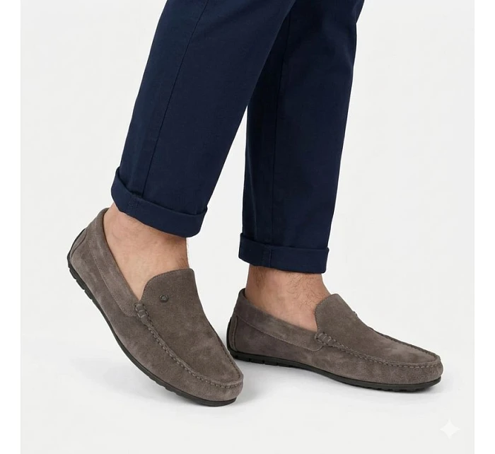 Pánské kožené mokasíny polobotky model 22061132 - FILIPPO Pánské kožené mokasíny polobotky model 22061132 - FILIPPO