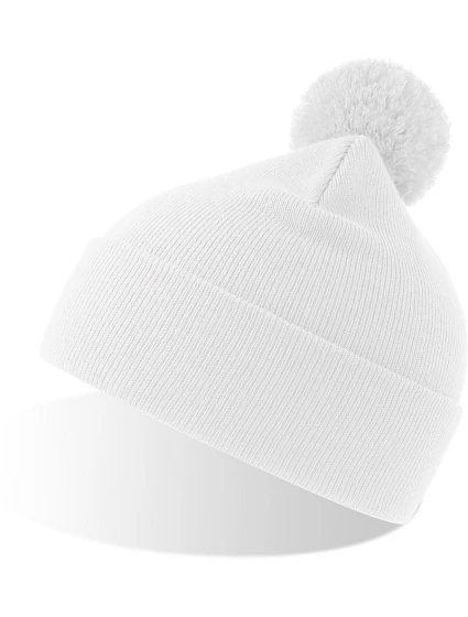 Atlantis Headwear Wind-S Pompom Pletená čepice s bambulí 33.0294 white