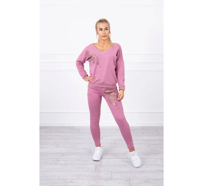 Zirkonová sada panther tmavě růžová Zirkonová sada panther tmavě růžová