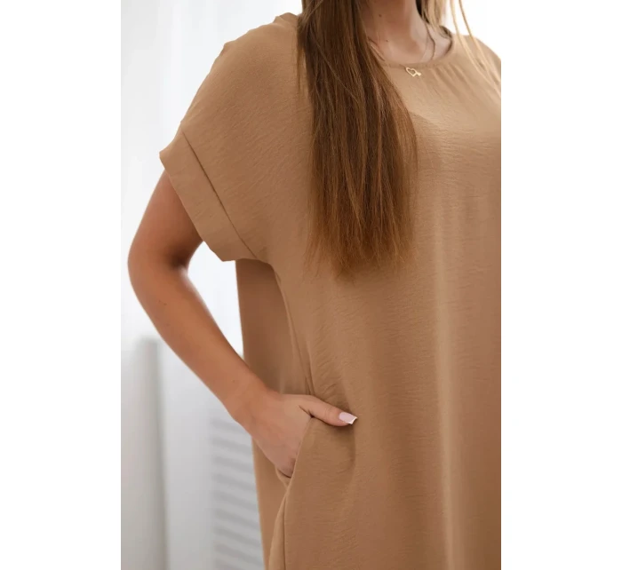 Šaty s kapsami Velbloud Šaty s kapsami Velbloud