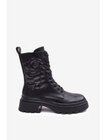 Ocieplané Kožené Workery Botky SBarski MR870-25 Černé
