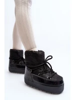 Dámské zimní boty s mašlí černé model 21644967 - Boto Dámské zimní boty s mašlí černé model 21644967 - Boto