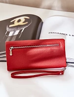 Velká Dámská Peněženka S Ražbou Eko Kůže Červená Martiel