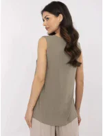 Halenka D73761M11218A khaki barva Halenka D73761M11218A khaki barva