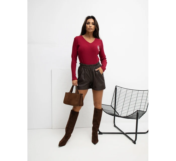 Bluzka RV BZ model 21776392 bordowy - FPrice Bluzka RV BZ model 21776392 bordowy - FPrice