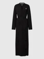 Dlouhý dámský župan YI2022635 001 černý - DKNY