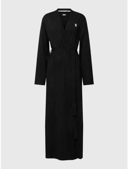 Dlouhý dámský župan model 18201499 001 černý - DKNY