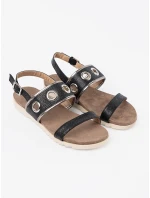 Moderní černé dámské sandály bez podpatku Moderní černé dámské sandály bez podpatku