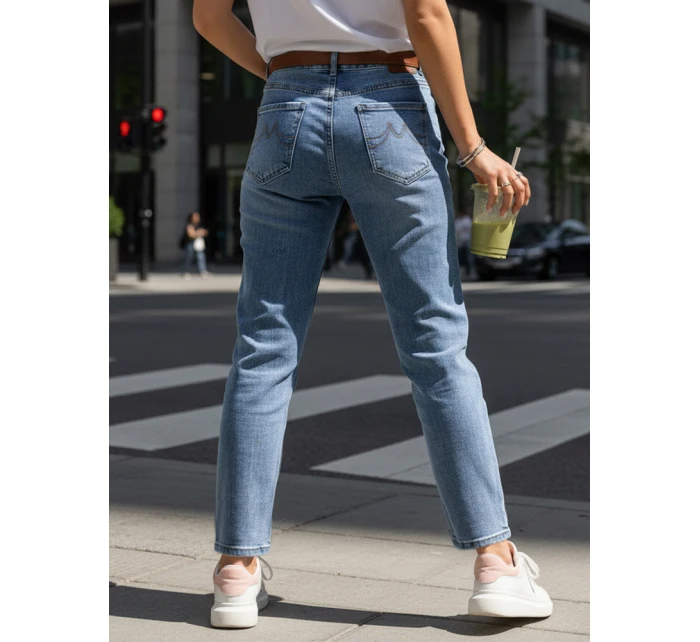 Dámské džínové kalhoty s páskem FashionStreet UY2885