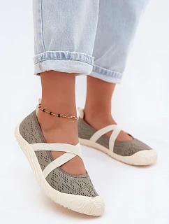 Sportovní baleríny s pásky  Zelené model 22149748 - Artiker