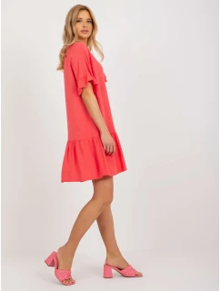 Šaty D73761M30306B korálová