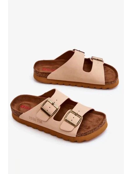 Klasické dámské pantofle Big Star model 20772473 Béžové - Big Star Shoes Klasické dámské pantofle Big Star model 20772473 Béžové - Big Star Shoes