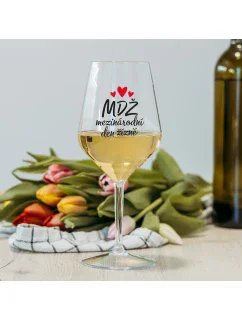 MEZINÁRODNÍ DEN ŽÍZNĚ - čirá nerozbitná sklenice na víno 470 ml